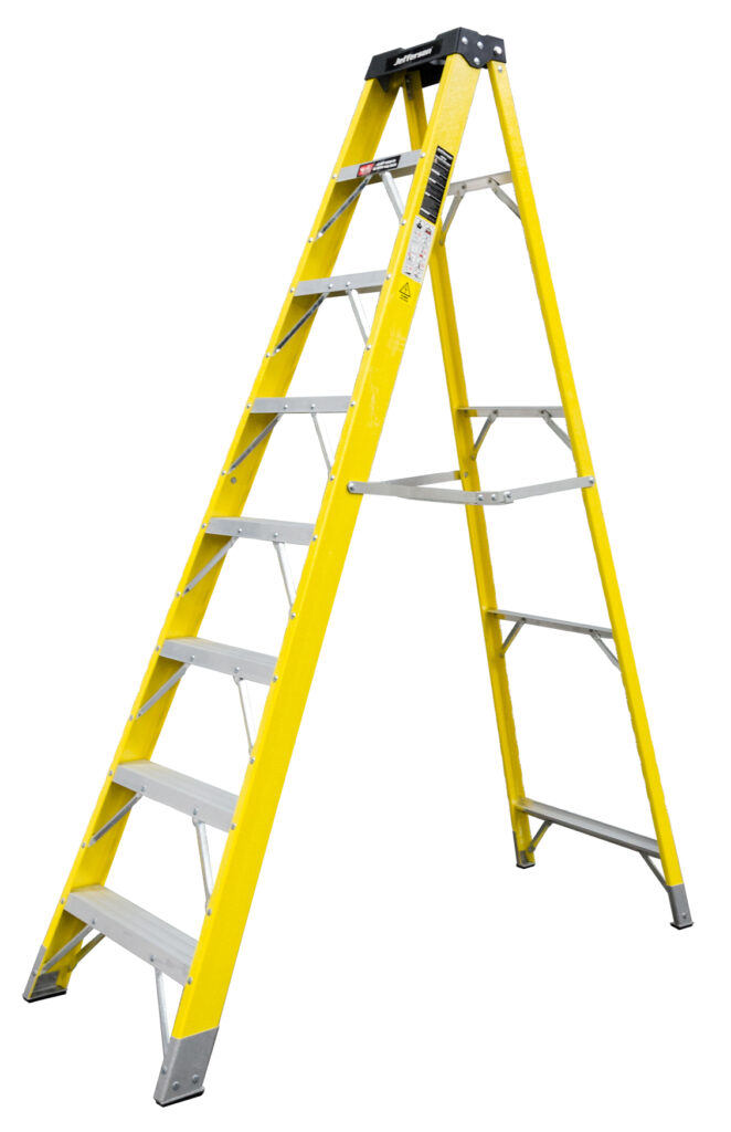 7+1 Tread Fibreglass Step Ladder from Dermot Casey Hire and Sales