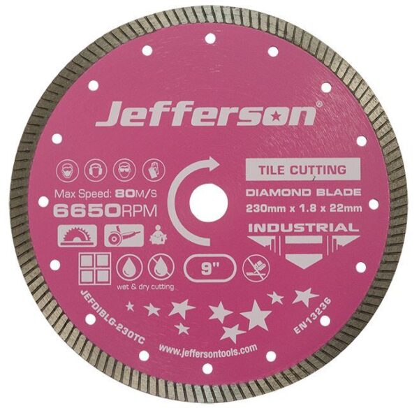 230mm Tile Cutting Diamond Blade from Dermot Casey Hire and Sales