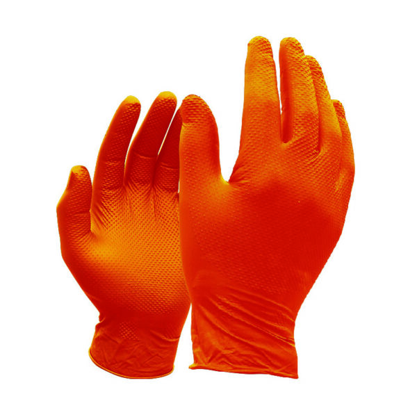 IGNITE ORANGE Heavy Duty Nitrile Gloves from Dermot Casey Hire and Sales